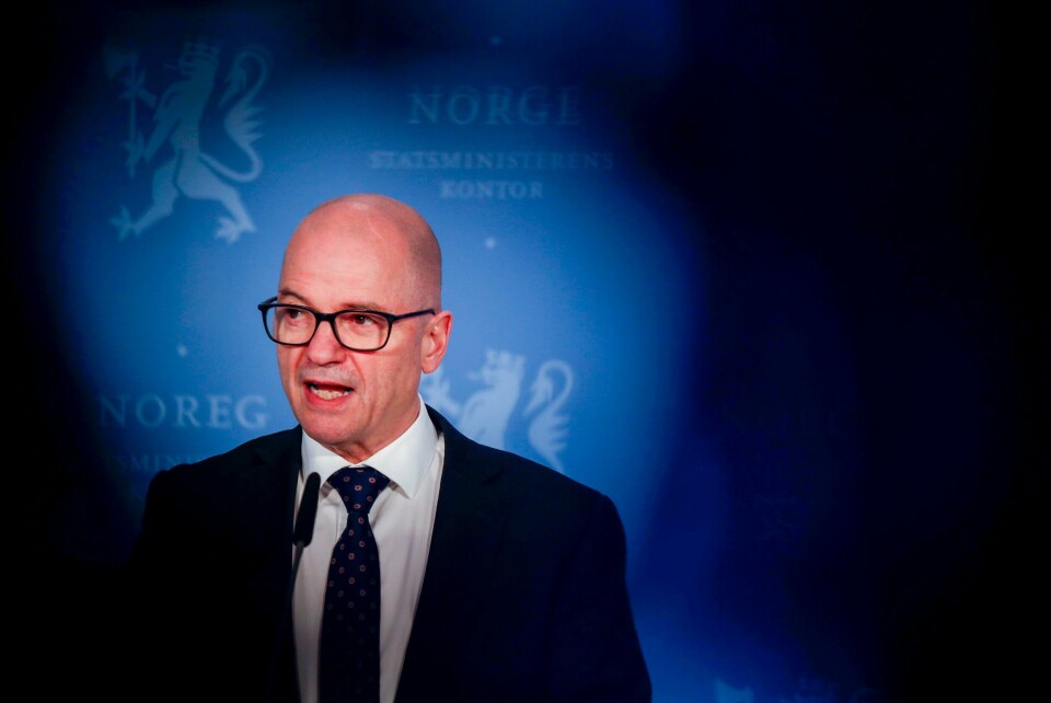 Forsvarsminister Odd Roger Enoksen (Sp) under pressekonferanse om status og tiltak i forsvarssektoren. Forsvarsminister Odd Roger Enoksen (Sp) la fredag fram en melding for Stortinget om status for Forsvaret. Foto: Javad Parsa / NTB