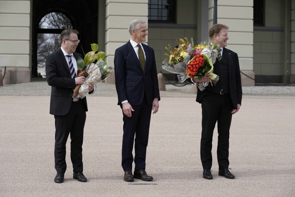 Bjørn Arild Gram (t.v.) er ny forsvarsminister, mens Sigbjørn Gjelsvik (t.h.) blir ny kommunalminister. Bjørn Arild Gram (t.v.) er ny forsvarsminister, mens Sigbjørn Gjelsvik (t.h.) blir ny kommunalminister. Foto: Lise Åserud / NTB