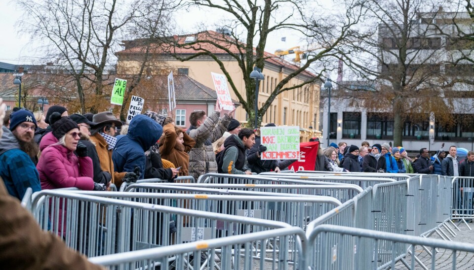 I Noreg har den høgreekstreme kohorten, SIAN, teke i bruk fascistiske metodar i eit forsøk på å avle vald og sosial uro, skriver Jarl Wåge. Her demonstrerer SIAN i Kristiansand i 2019. I Noreg har den høgreekstreme kohorten, SIAN, teke i bruk fascistiske metodar i eit forsøk på å avle vald og sosial uro, skriver Jarl Wåge. Her demonstrerer SIAN i Kristiansand i 2019.