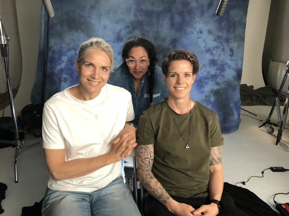 Sarah Natasha Melbye sammen med Gro og Anja Hammerseng-Edin, som er med i serien. Sarah Natasha Melbye sammen med Gro og Anja Hammerseng-Edin, som er med i serien.