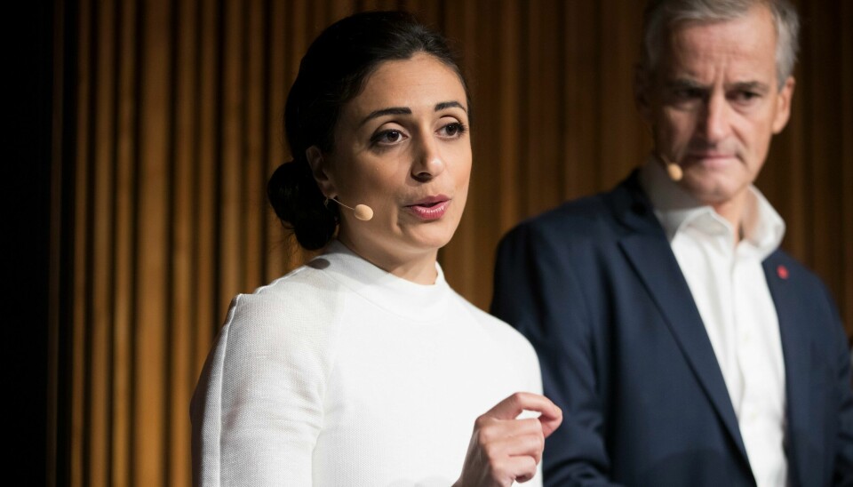 Jonas Gahr Støre og Hadia Tajik (t.v.) i 2018.