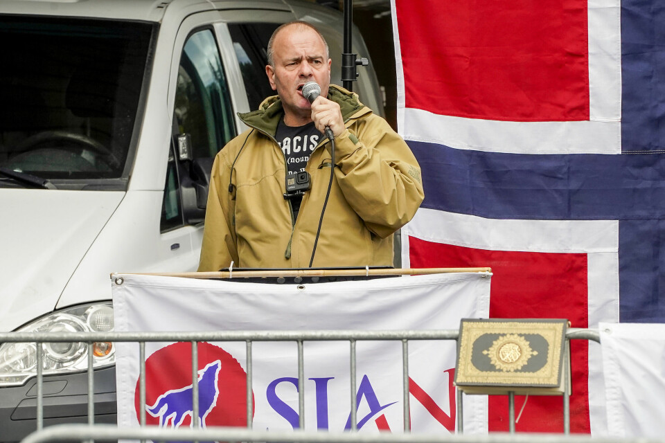 Leder i SIAN, Lars Thoresen Sier å be bønn i et offentligrom er en politisk maktdemonstrasjon.Foto: Torstein Bøe / NTB Sian-leder Lars Thorsen kaller det en skritt vekk fra demokrati. Foto: Torstein Bøe / NTB