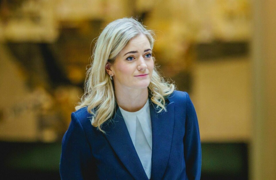 Justisminister Emilie Enger Mehl (Sp) er glad for at det er så mange som har benyttet anledningen til å ytre seg om domstolsreformen. Oslo 20220310. Justis- og beredskapsminister Emilie Enger Mehl (Sp) etter redgjørelsen om flyktningssituasjonen for Stortinget.Foto: Stian Lysberg Solum / NTB