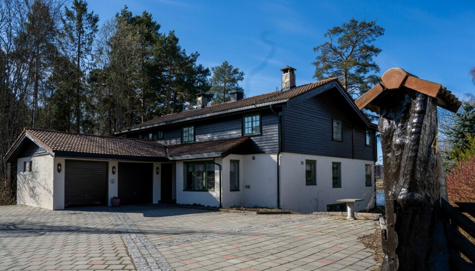 Huset til drapssiktede Tom Hagen i Sloraveien 4 i Lørenskog. Den 28. april var det ett år siden Tom Hagen ble pågrepet av politiet og siktet for å ha drept ektefellen Anne-Elisabeth Hagen. Pågripelsen skjedde halvannet år etter at den 68 år gamle kvinnen forsvant fra hjemmet sitt. Bildet viser hjemmet til Anne-Elisabeth Hagen og Tom Hagen i Lørenskog.Foto: Heiko Junge / NTB
