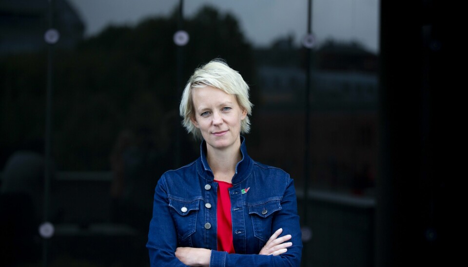 Ingrid Fiskaa (SV) får gjennomgå for å delta i den svenske EU-debatten. Ingrid Fiskaa