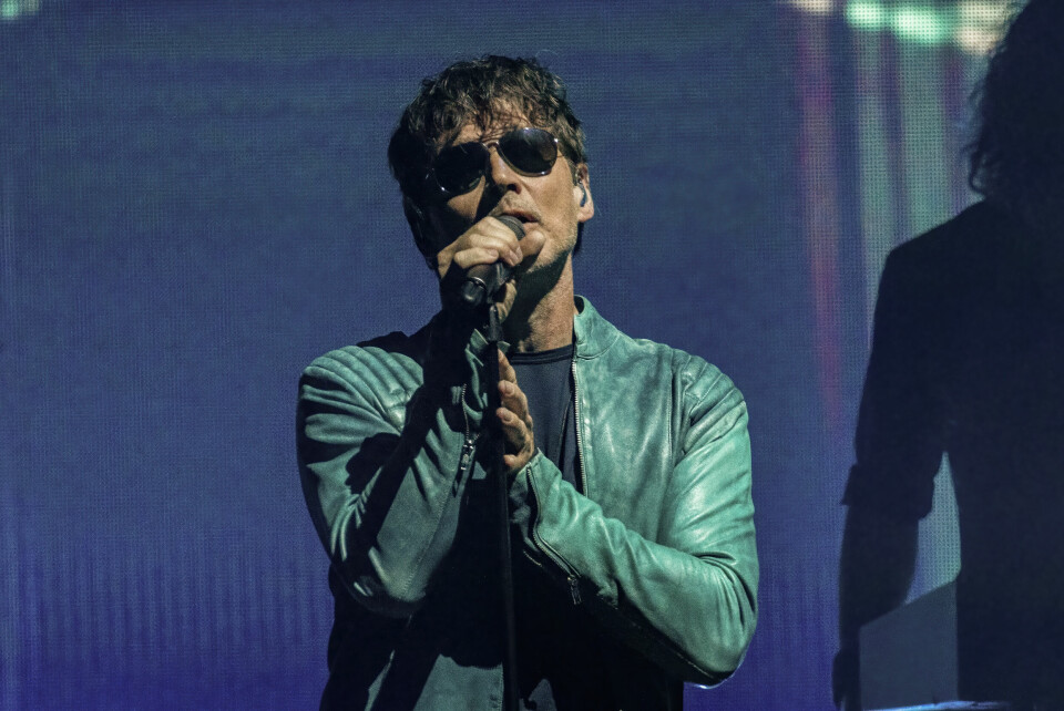 Morten Harket på scenen med a-ha, Oslo Spektrum 20. mai 2022 Harket på scenen med a-ha, Oslo Spektrum 20. mai 2022