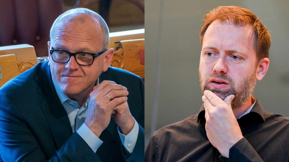 Leder av Oslo Ap og stortingsrepresentant Frode Jacobsen, og gruppeleder i bystyret Andreas Halse skal snart stemme over partiprogrammet de skal gå til valg på. to menn