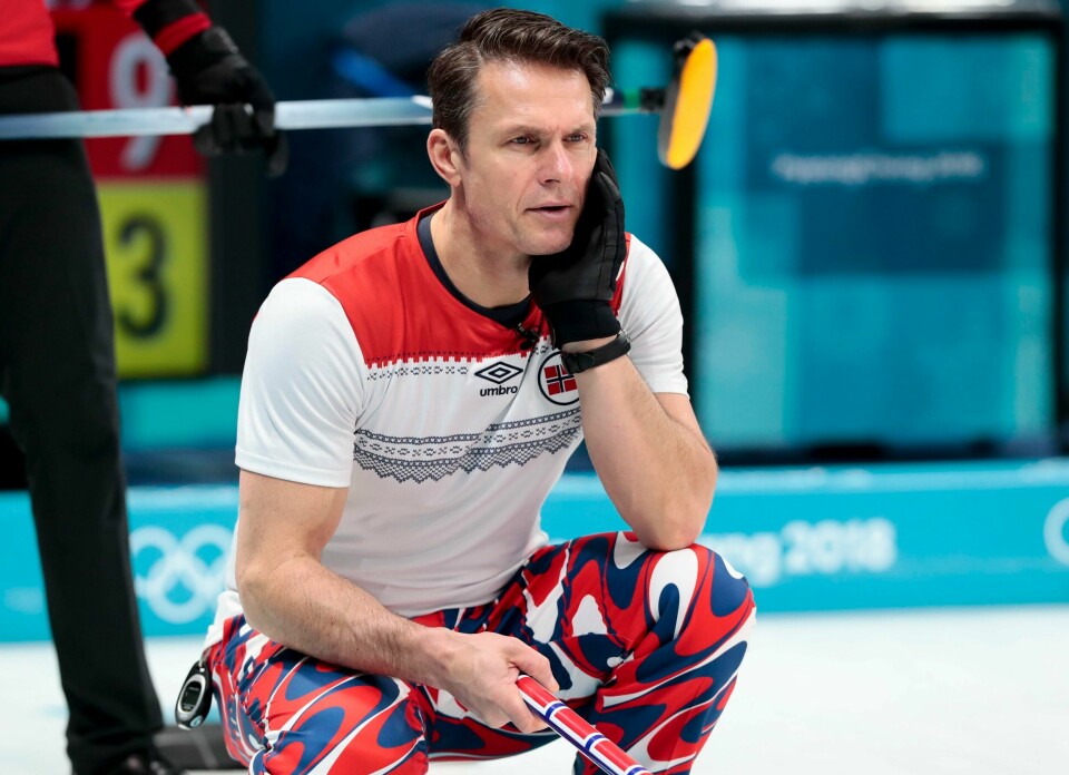 Thomas Ulsrud under en curlingkamp under vinter-OL i Pyeongchang. Thomas Ulsrud under en curlingkamp under vinter-OL i Pyeongchang.