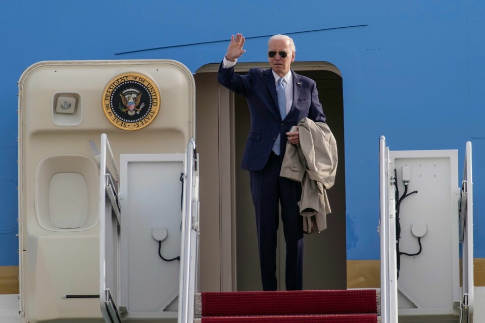 President Joe Biden lander etter planen i El Paso klokka 21 norsk tid søndag. President Joe Biden lander etter planen i El Paso klokka 21 norsk tid søndag. Foto: Carolyn Kaster / AP / NTB
