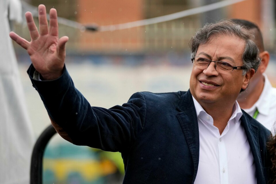 Den tidligere geriljasoldaten Gustavo Petro ledet på målingene før Colombias presidentvalg, der første runde ble holdt denne helgen. Den tidligere geriljasoldaten Gustavo Petro ledet på målingene før Colombias presidentvalg, der første runde ble holdt denne helgen. Foto: Fernando Vergara / AP / NTB
