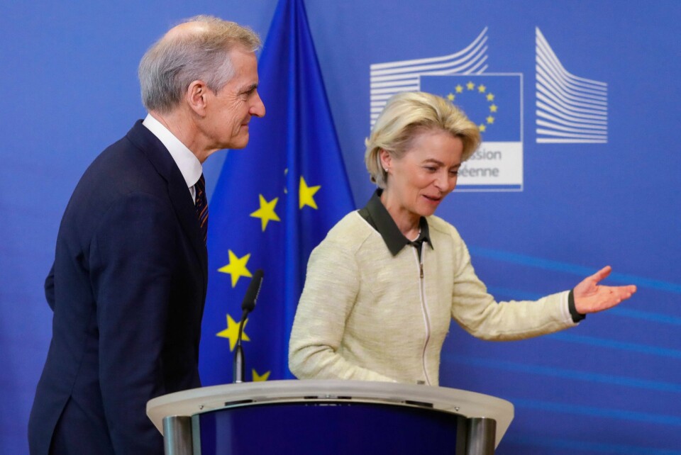 Statsminister Jonas Gahr Støre og EU-kommisjonens president Ursula von der Leyen ble for kort tid siden enig om å sette ned en arbeidsgruppe som skal se på gassmarkedet og prisen. Statsminister Jonas Gahr Støre og EU-kommisjonens president Ursula von der Leyen møttes i Brussel i februar. Klimapolitikk var et sentralt tema.