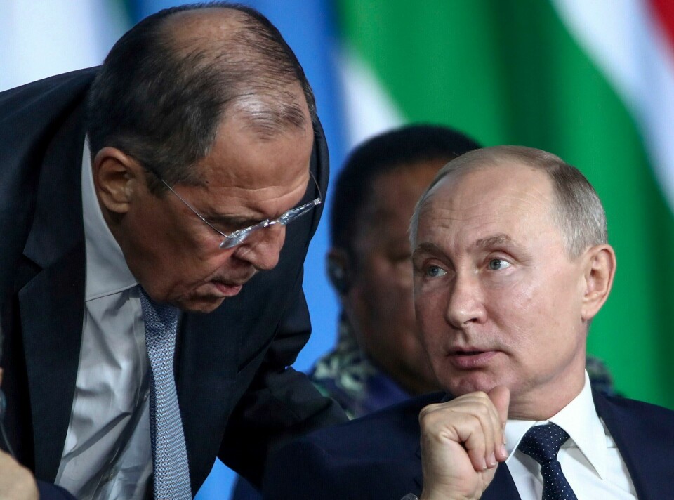 Manglende selvinnsikt får de gamle mennene til å gape over for mye, skriver Harald Liebich. På bildet: Utenriksminister i Russland, Sergey Lavrov, sammen med Vladimir Putin i 2019.