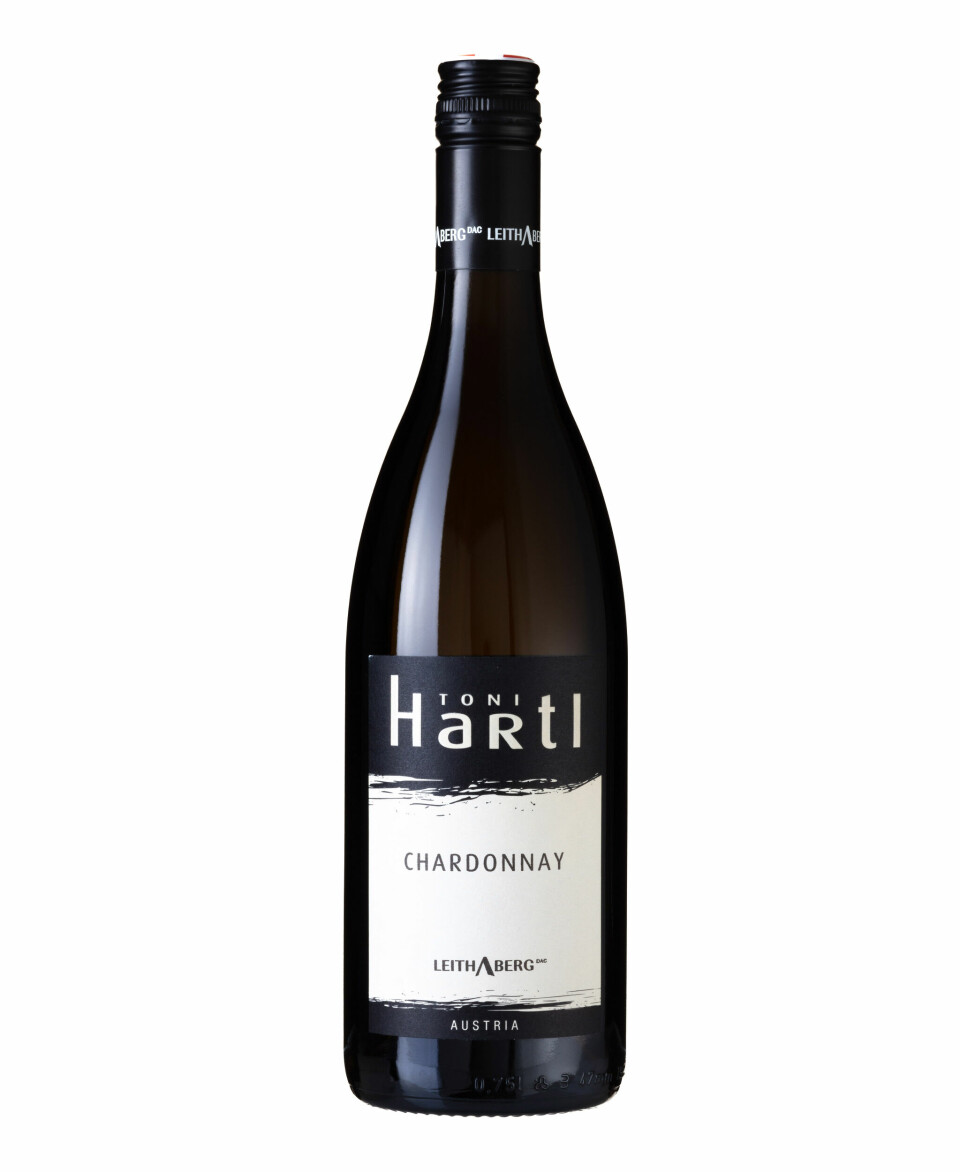 Toni Hartl Chardonnay 2019, kr 268,80. Foto: Produsenten VIN: Toni Hartl Chardonnay 2019, kr 268,80. Foto: Produsenten