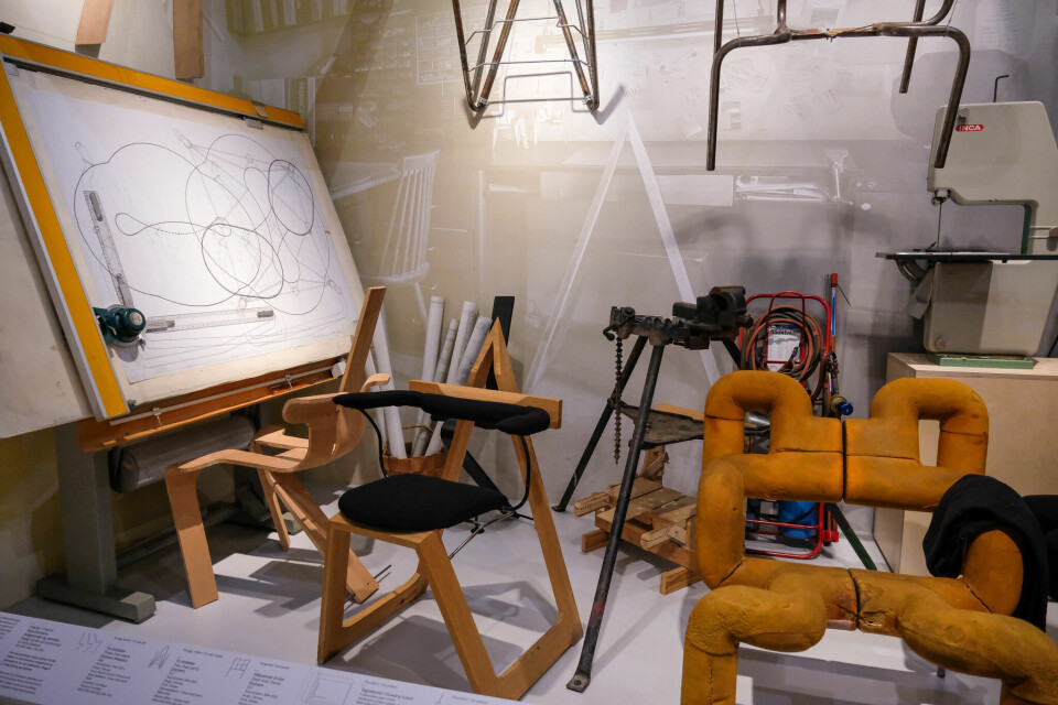 Nasjonalmuseet har gjenskapt Terje Ekstrøms tegnekontor. Nasjonalmuseet