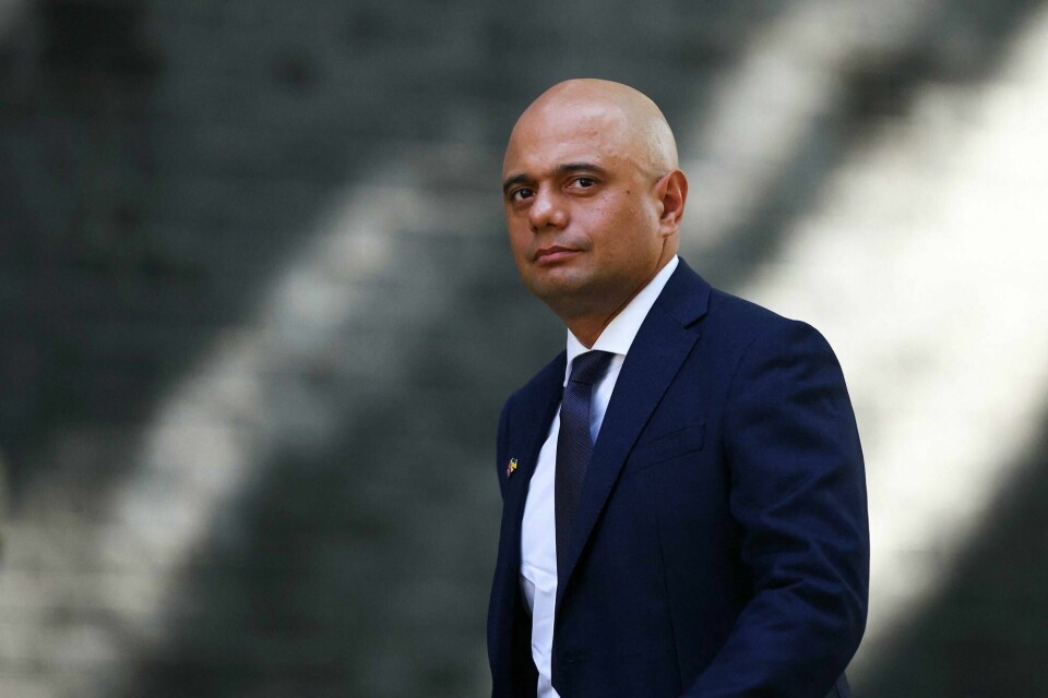 Storbritannias helseminister Sajid Javid. British Health Secretary Sajid Javid arrives at 10 Downing Street, in London, Britain, June 7, 2022. REUTERS/Hannah Mckay