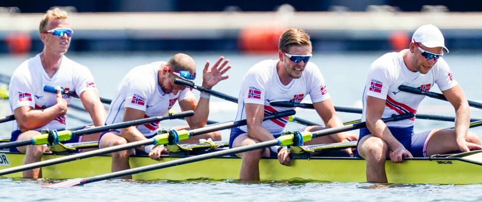 Dobbeltfireren med Martin Helseth (t.v.), Olaf Tufte, Oscar Helvig og Erik Solbakken fikk det ikke til under Tokyo-OL. I 2022 ble Tufte byttet ut med Kristoffer Brun, men det prosjektet har blitt skrinlagt. Dobbeltfireren med Martin Helseth (t.v.), Olaf Tufte, Oscar Helvig og Erik Solbakken fikk det ikke til under Tokyo-OL. I 2022 ble Tufte byttet ut med Kristoffer Brun, men det prosjektet har blitt skrinlagt.Foto: Lise Åserud / NTB