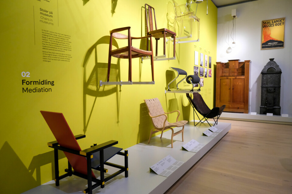 Mange stoler i Nasjonalmuseet. Nasjonalmuseet
