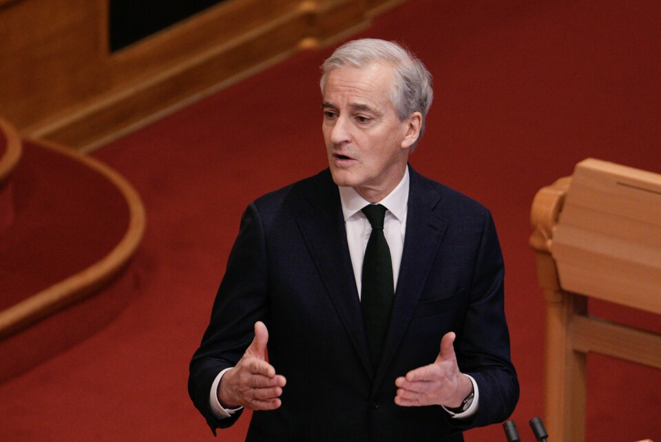 Statsminister Jonas Gahr Støre (Ap) under den muntlige spørretimen på Stortinget i Oslo onsdag. Statsminister Jonas Gahr Støre (Ap) under den muntlige spørretimen på Stortinget i Oslo onsdag. Foto: Javad Parsa / NTB