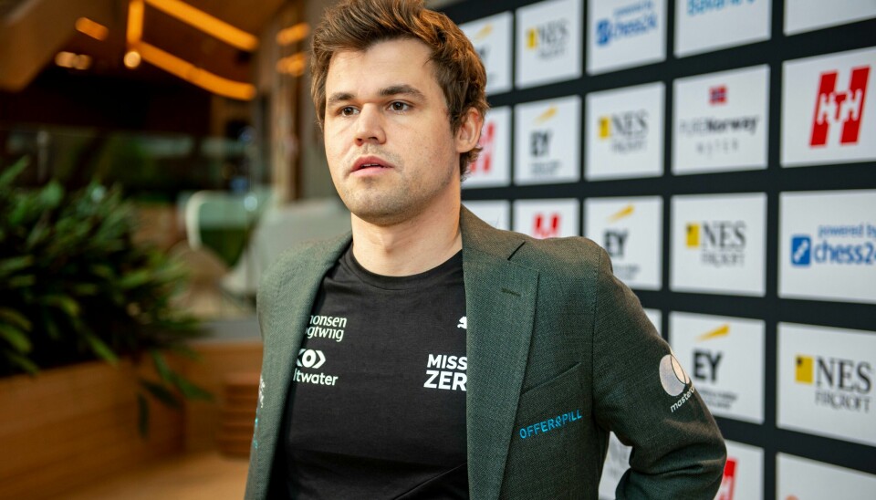 Magnus Carlsen avbildet i årets Norway Chess i Stavanger. Magnus Carlsen under Norway Chess 2022.Foto: Carina Johansen / NTB