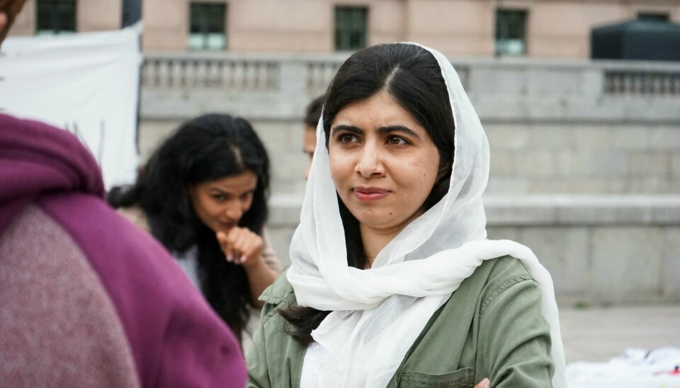 Illustrasjonsfoto: Nobels fredspris-vinner Malala Yousafzai, her fra en 'Fridays For Future'-protest i Stockholm, 10. juni 2022. Nobel peace prize winner Malala Yousafzai attends a 'Fridays For Future' protest in Stockholm, Sweden, June 10, 2022. REUTERS/Philip O'Connor
