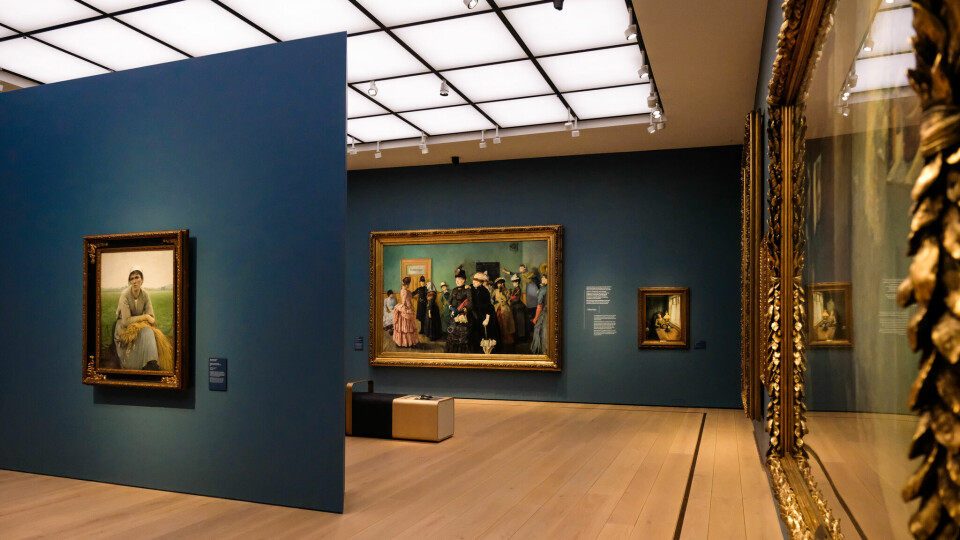 Norske kunstskatter på rekke og rad i Nasjonalmuseet. Nasjonalmuseet.