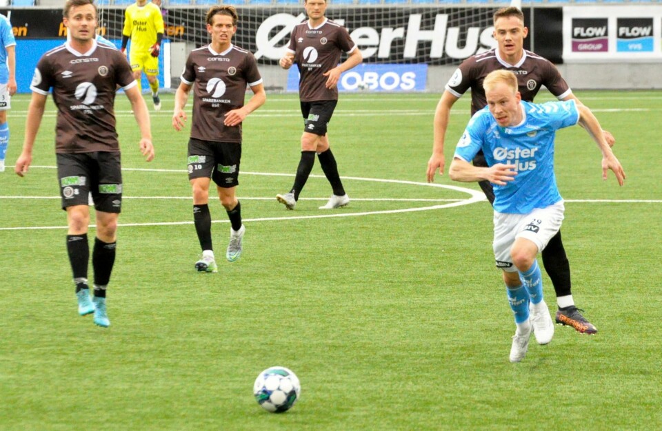 Martin Ramsland og Sandnes Ulf knuste Ranheim lørdag. Dermed rykket de lyseblå oppover på tabellen etter en svak periode. Martin Ramsland