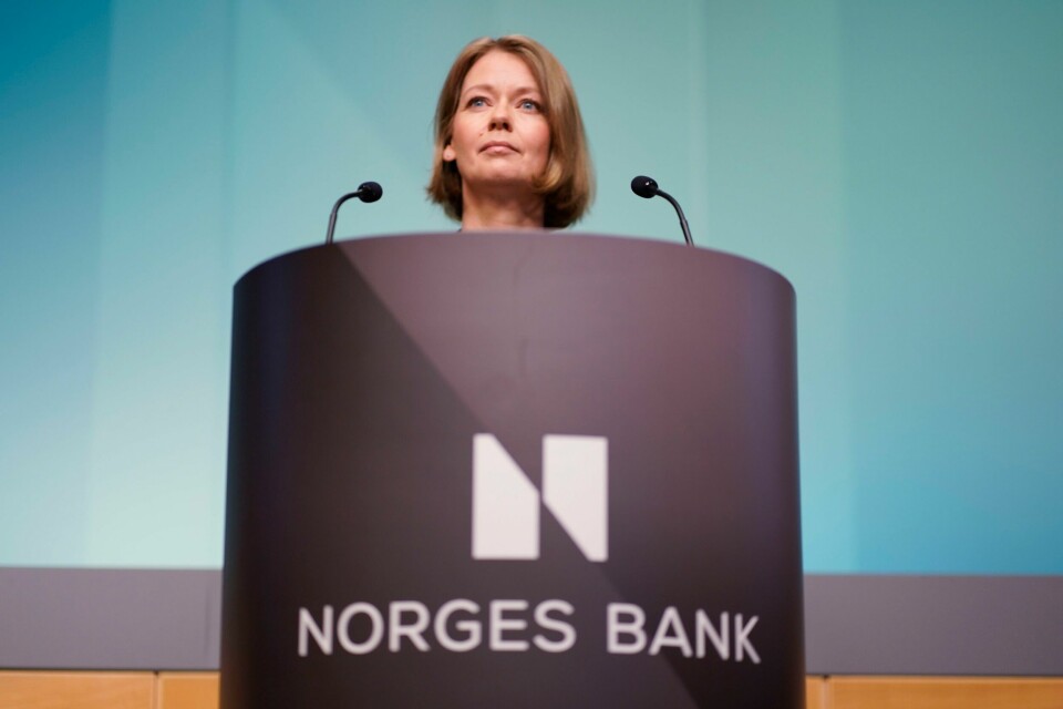 Sentralbanksjef Ida Wolden Bache varslet torsdag at Norges Bank setter opp styringsrenta til 1,25 prosent. – Utsikter til mer varig høy prisvekst tilsier en raskere renteoppgang enn tidligere anslått, sier sentralbanksjef Ida Wolden Bache.Foto: Heiko Junge / NTB
