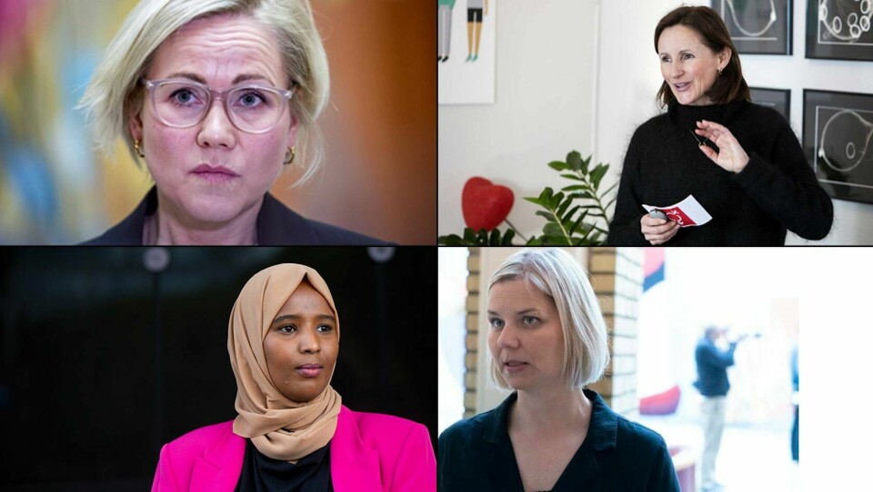 Den amerikanske abort-avgjørelsen vekker kraftige reaksjoner også i Norge. Fra oppe til venstre: Helse- og omsorgsminister Ingvild Kjerkol (Ap), daglig leder i Sex og Samfunn Maria Røsok, stortingsrepresentant Marian Hussein (SV) og Venstre-leder Guri Melby. Fire folk i kollage