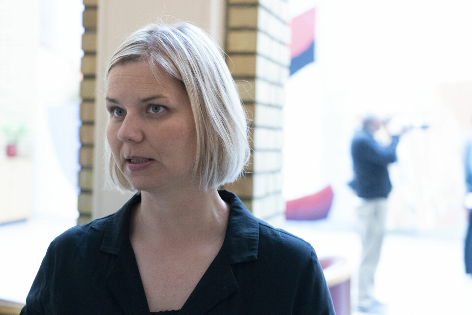 Venstres leder Guri Melby Venstres leder Guri Melby tar til orde for å fjerne unntaket i havneforbudet.Foto: Terje Pedersen / NTB