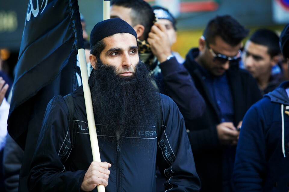 Arfan Bhatti er varetektsfengslet i Pakistan i ytterligere to uker. Flere medier melder at islamisten Arfan Bhatti og Zaniar Matapour har vært i kontakt. Bildet er fra en demonstrasjon i 2012. Foto: Kyrre Lien / NTB