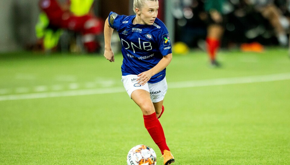 Vålerengas Thea Bjelde kommer inn i EM-troppen. Foto: Beate Oma Dahle / NTB