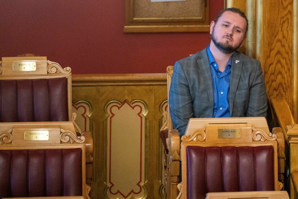 Stortingsrepresentant Freddy André Øvstegård (SV) er bekymret for hvordan Norge tar imot og evner å trygge og integrere skeive flyktninger. Her fotografert i Stortinget i en annen sammenheng. Freddy André Øvstegård (SV) har fått skattevarsel fra Skatteetaten.Foto: Terje Pedersen / NTB