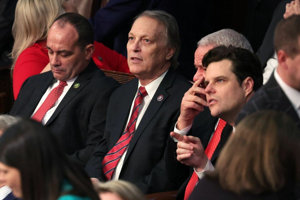 Disse tre er blant republikanerne som har stått i spissen for motstanden mot partifellen Kevin McCarthy: Bob Good, Andy Biggs og Matt Gaetz. Disse tre er blant republikanerne som har stått i spissen for motstanden mot partifellen Kevin McCarthy: Bob Good, Andy Biggs og Matt Gaetz.