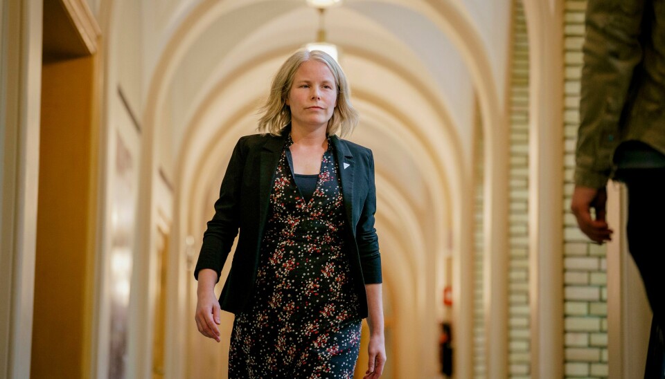 Kirsti Bergstø (SV). Kirsti Bergstø har kunngjort sitt kandidatur til ledervervet i SV. Mandag fikk hun støtte fra et flertall i fylkesstyret i Troms SV. Foto: Stian Lysberg Solum / NTB