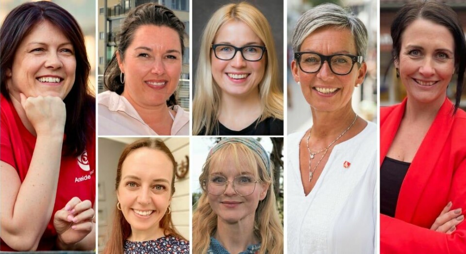 Kathrine Hestø Hansen, Siri Martinsen, Marianne Marny Borge Brogård, Linn Laupsa, Mona Vauger, Hanne Kristin Tollerud, og Therese Thorbjørnsen stiller som ordførerkandidater til høstens valg. Kathrine Hestø Hansen, Siri Martinsen, Marianne Marny Borge Brogård, Linn Laupsa, Mona Vauger, Hanne Kristin Tollerud, og Therese Thorbjørnsen stiller som ordførerkandidater til høstens valg.