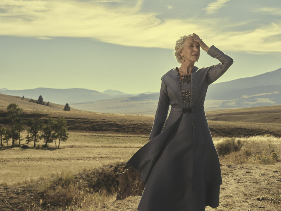 Helen Mirren as Cara Dutton i «1923», det nyeste kapittel i «Yellowstone»-sagaen. Helen Mirren as Cara Dutton i «1923», det nyeste kapittel i «Yellowstone»-sagaen.