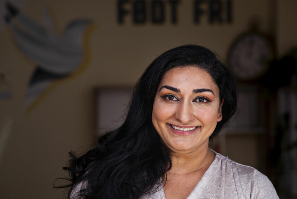 Shabana Rehman, her under åpningsmarkering for stiftelsen Født fri i 2018. Oslo 20180601.Daglig leder Shabana Rehman Gaarder inviterte til historisk åpningsmarkering for stiftelsen Født fri. Blant deltakerne på åpningseremonien var kulturminister Trine Skei Grande og stortingsrepresentant Abid Raja.Foto: Tore Meek / NTB