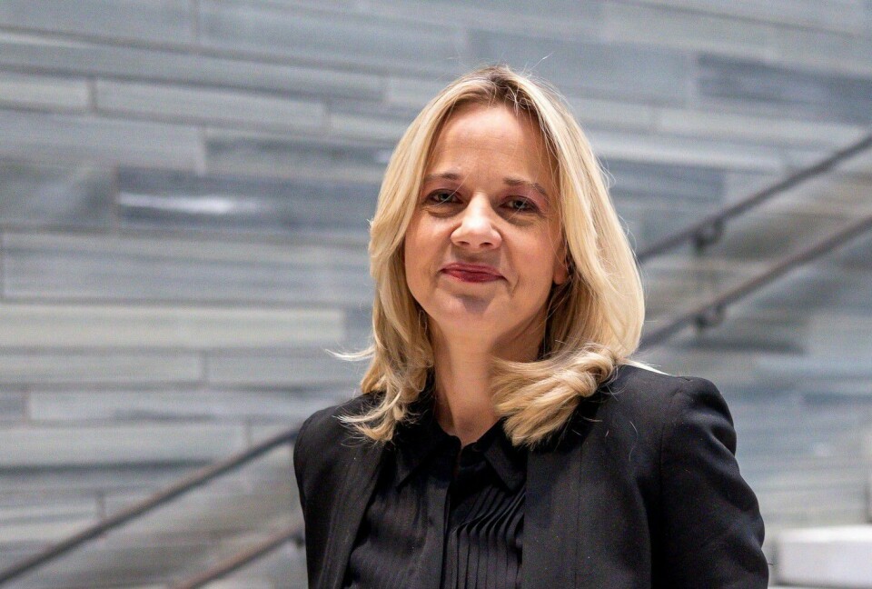 Nasjonalmuseets direktør Karin Hindsbo. Oslo 20220211. Nasjonalmuseet lanserer utstillingsprogram for åpningsåret 2022 til 2023. Direktør Karin Hindsbo presenterer store deler av de kommende årenes program.Foto: Beate Oma Dahle / NTB