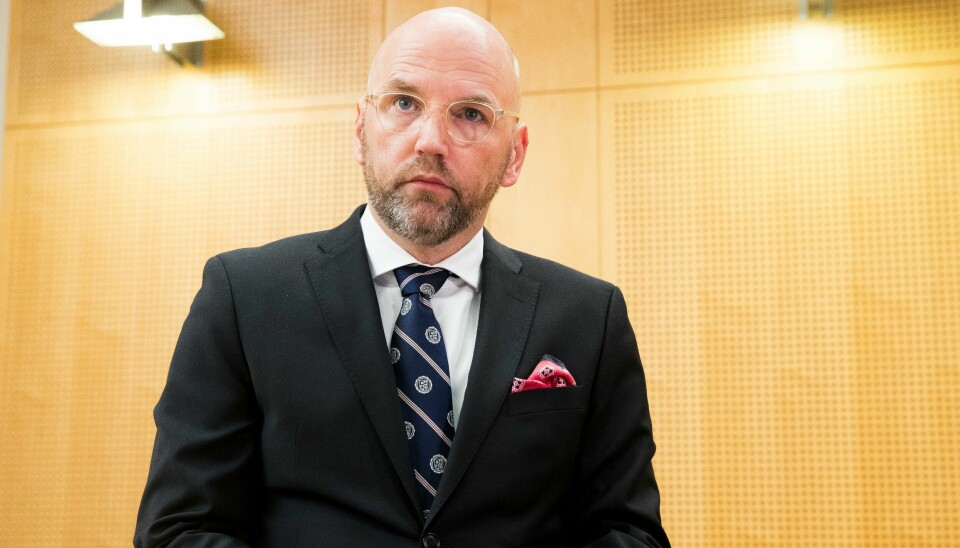 Advokat Brynjar Meling varslet kort tid etter domsavsigelsen mot den 25 år gamle terrortiltalte mannen at dommen vil bli anket. Forsvarsadvokat Brynjar Meling sier den 25 år gamle terrordømte mannen anker dommen med en gang.Foto: Terje Pedersen / NTB