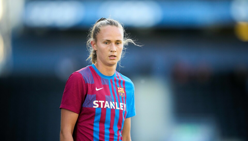 Caroline Graham Hansen er en del av spillerstreiken i spansk kvinnefotball. Caroline Graham Hansen og Barcelona vant stort i den spanske serieåpningen lørdag. Foto: Ole Martin Wold / NTB