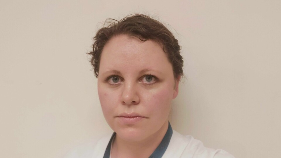 Rebekka Thoresen, hjemmesykepleier i Drammen kommune. Rebekka Thoresen, hjemmesykepleier i Drammen kommune.