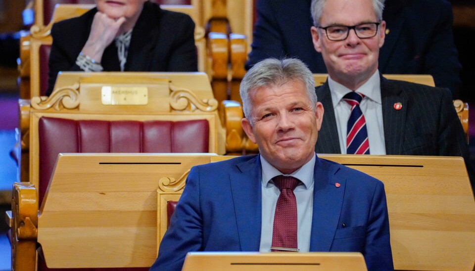Ap-nestleder og fiskeri- og havminister Bjørnar Selnes Skjæran fikk ikke et eneste spørsmål under den muntlige spørretimen i Stortinget onsdag. Fiskeri- og havminister Bjørnar Selnes Skjæran under den muntlige spørretimen i Stortinget onsdag.