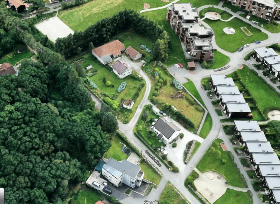 Utbyggingsområdet i Dronningåsen, med sameiet Gauselbakken Panorama 2 på høyre side. Skjermdump: Google Maps Utbyggingsområdet i Dronningåsen, med sameiet Gauselbakken Panorama 2 på høyre side. Skjermdump.
