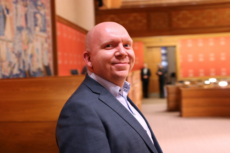 Lars Petter Solås, finanspolitisk talsperson i Oslo Frp. Solås i bystyresalen