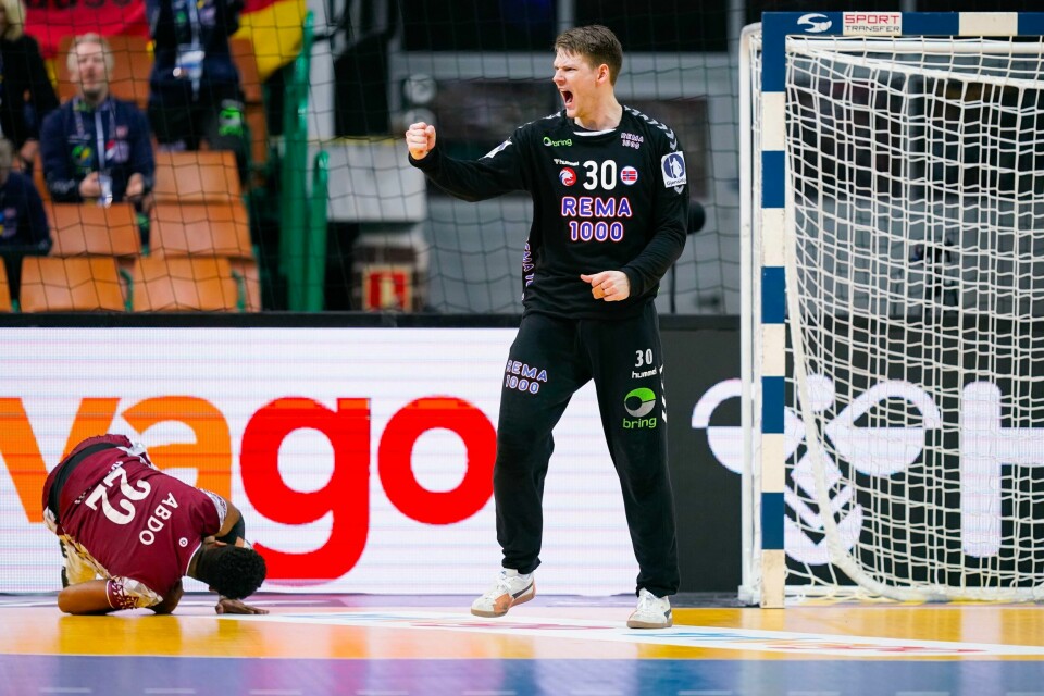 Norges keeper Torbjørn Bergerud i VM-kampen i håndball mot Qatar. Norges keeper Torbjørn Bergerud i VM-kampen i håndball mot Qatar. Foto: Stian Lysberg Solum / NTB