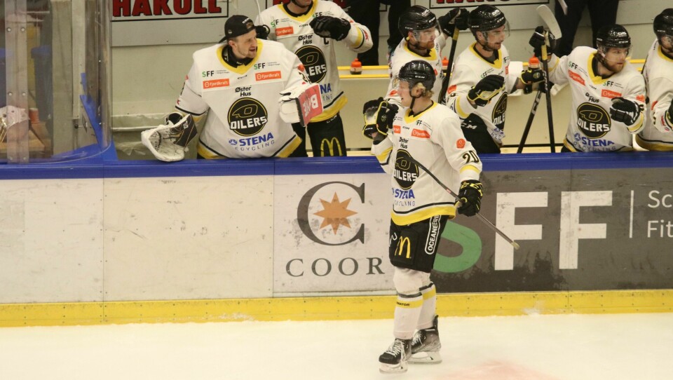 Thomas Berg-Paulsen og Stavanger Oilers møter Grüner. Thomas Berg-Paulsen