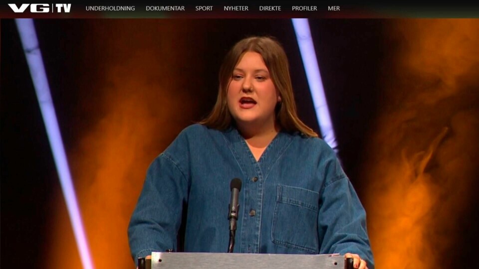 Martha Leivestad under VGTV-programmet Rikets roast. Martha Leivestad under VGTV-programmet Rikets roast.