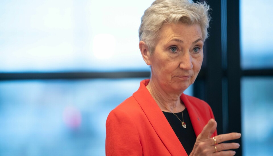 LO-leder Peggy Hessen Følsvik advarer mot splittende retorikk og populisme midt i ei krisetid. .