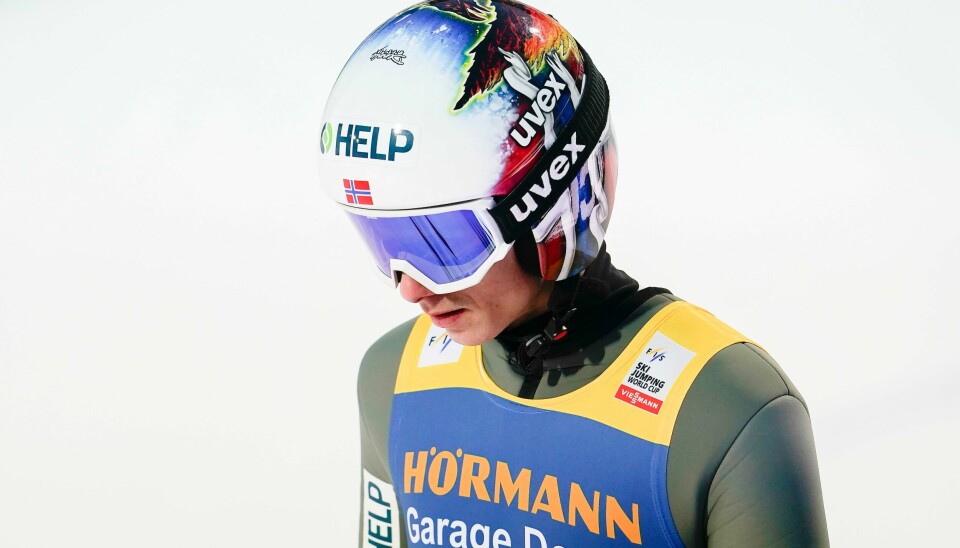 Halvor Egner Granerud fikk det ikke til å stemme i andre omgang i Holmenkollen. Halvor Egner Granerud fikk det ikke til å stemme i andre omgang i Holmenkollen. Foto: Terje Bendiksby / NTB