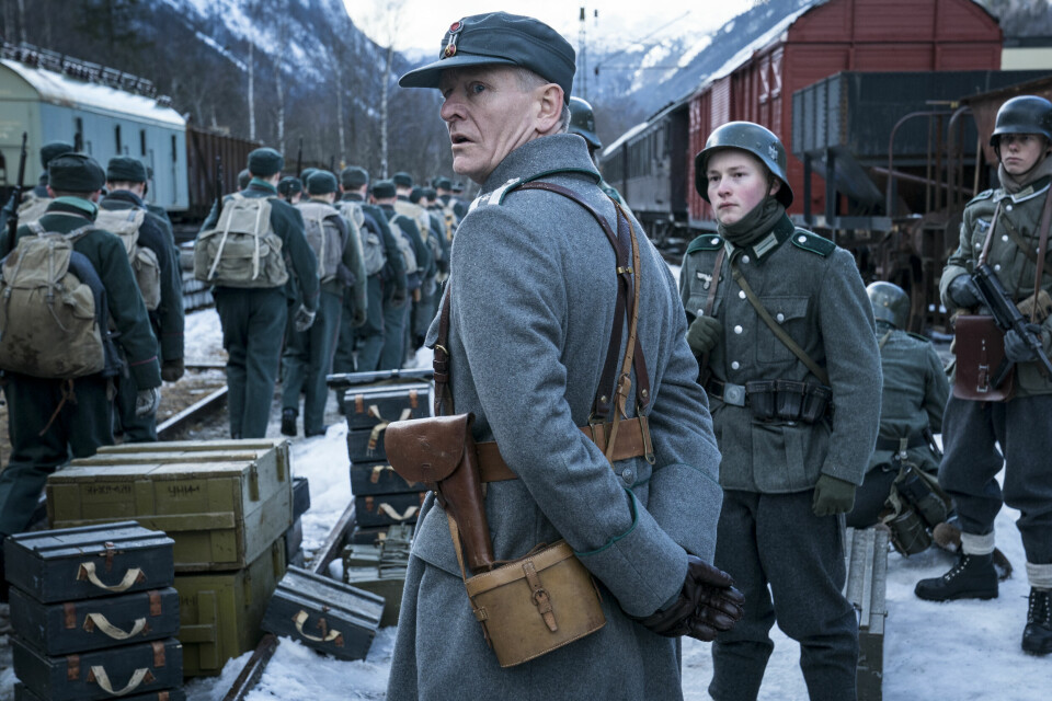 Henrik Mestad spiller den autoritære majoren som ansporer bataljonen sin til kamp mot den tyske okkupasjonsmakten i filmen «Kampen om Narvik». Nå gjør filmen suksess på Netflix. «Kampen om Narvik».